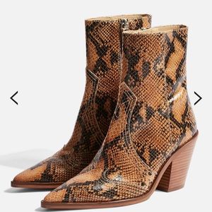 NIB SOLDOUT Topshop Harlem Leather boots 39.5/US 9